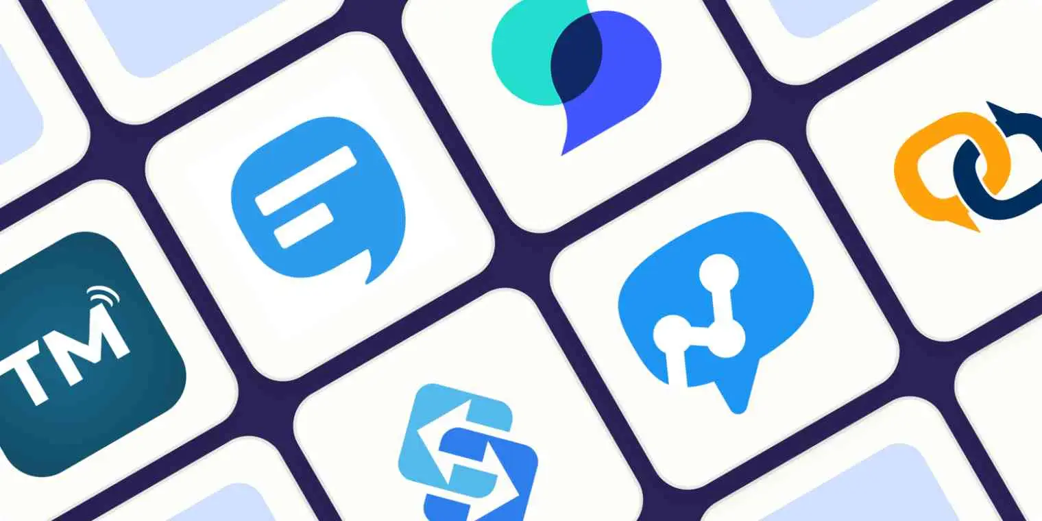 Collection of modern texting and messaging app icons representing tools that help boost online lead conversion rates.